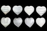 Lot: - Polished Selenite Hearts - Pieces #138205-1